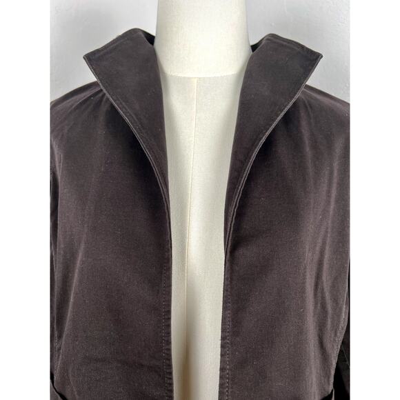 EILEEN FISHER JACKET Revers Collar in Muted Brown Plum (Womens: Petite Small) - Picture 2 of 11